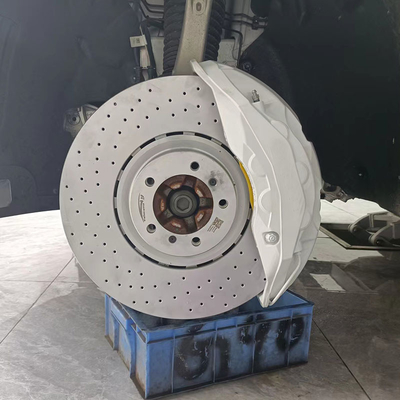 Calibres blancs modifiés de frein de Porsche 1 pot 330mm 345mm 370mm
