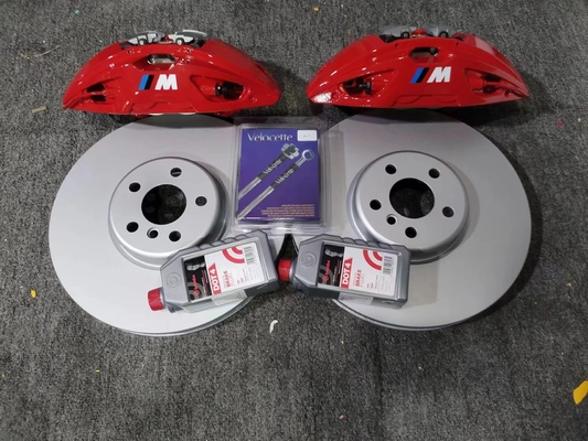 Ajustement pour BMW X3 MP 4Pot Kits d'étrier de frein couleur rouge 374MM disques plaquettes de remplacement